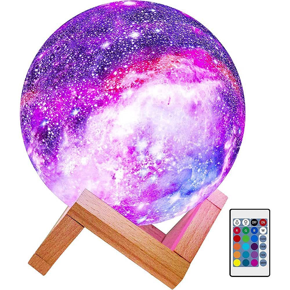 Galaxy Moon Lamp: Colorful Serenity