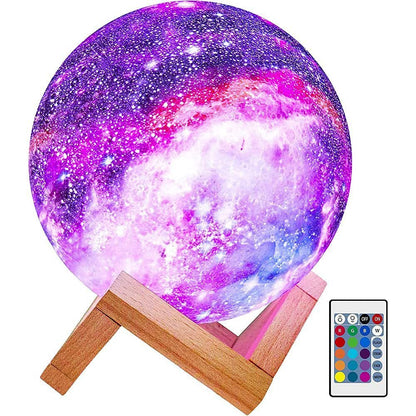 Galaxy Moon Lamp: Colorful Serenity