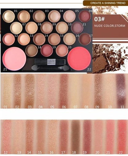 22-Color Glam Eyeshadow Palette