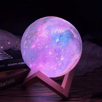 Galaxy Moon Lamp: 16-Color Magic