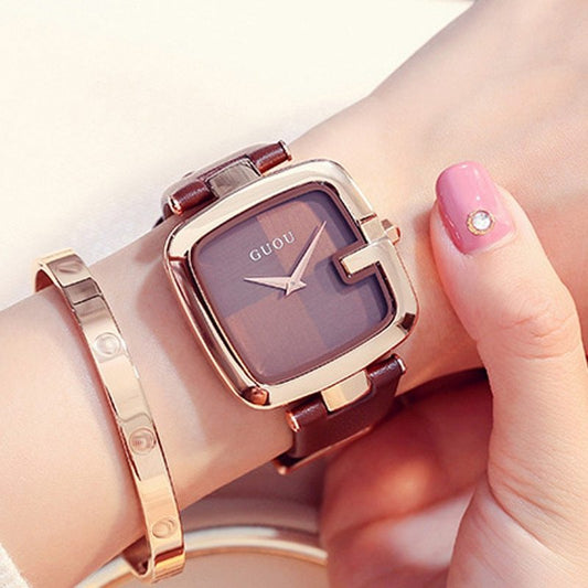 Elegant Square Rose Gold Watch