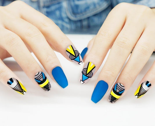 Pointed Matte Color Nails