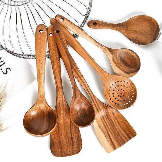 Teak Wood Kitchen Tool Set