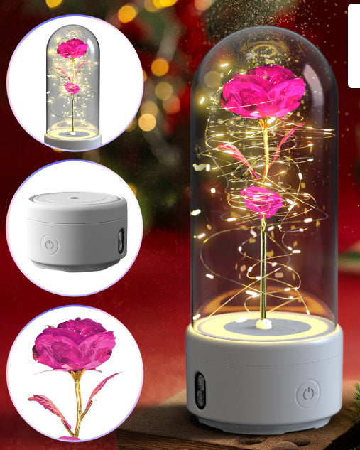Rose LED Lamp & Bluetooth Speaker