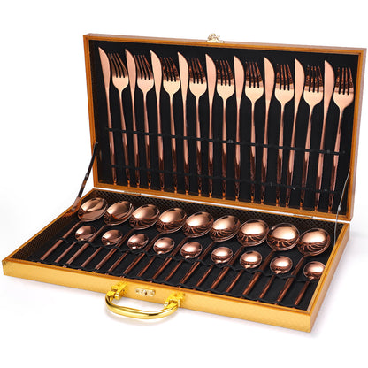 36-Piece Stainless Steel Tableware Set