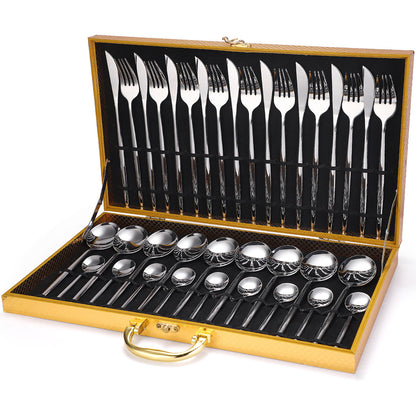 36-Piece Stainless Steel Tableware Set