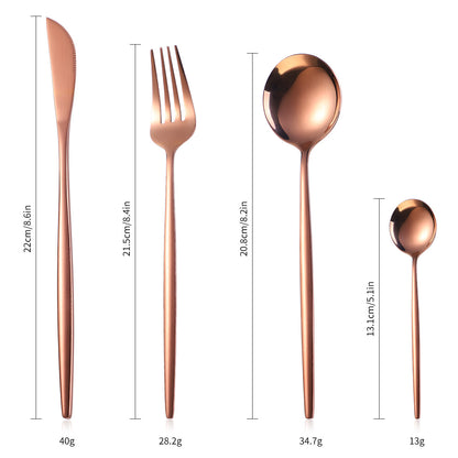 36-Piece Stainless Steel Tableware Set