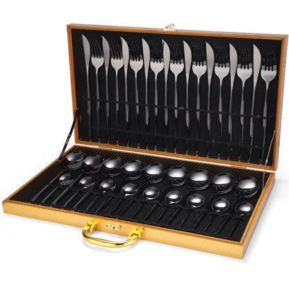 36-Piece Stainless Steel Tableware Set