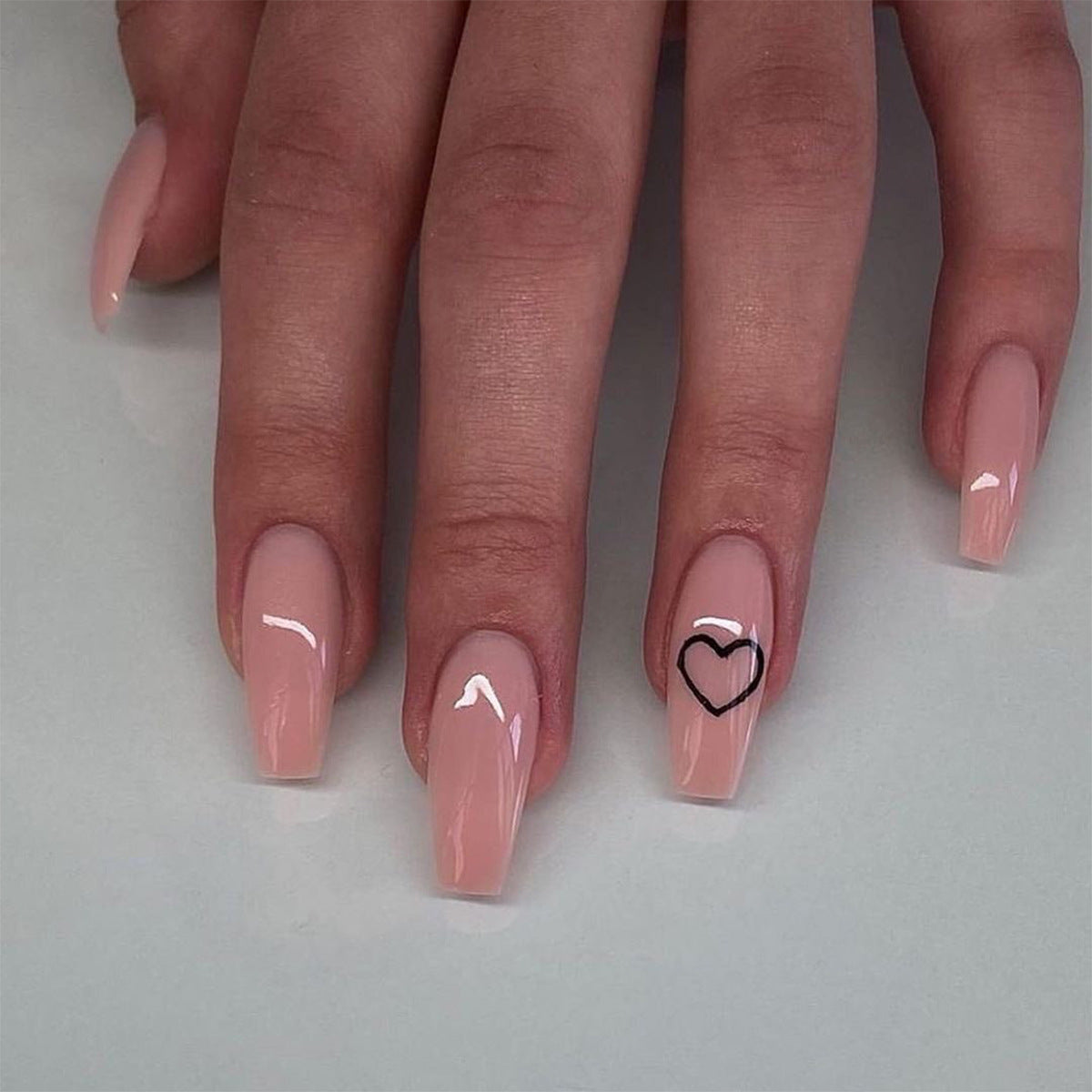 Elegant Nude Ballet Nail Patches
