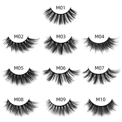 3D Elongated Mink Eyelashes Set