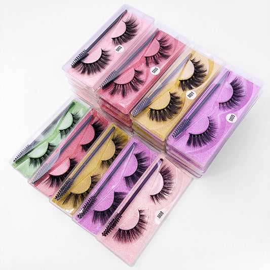 3D Elongated Mink Eyelashes Set