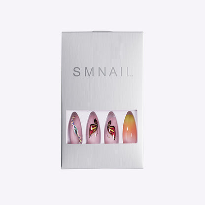 Yellow Ballet Gradient Fake Nails