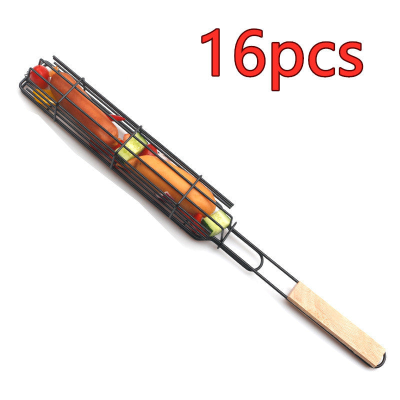 Wooden Handle Sausage Clip Rack