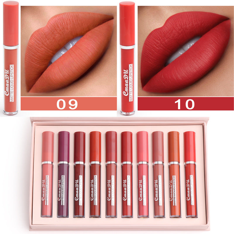 10-Pack Matte Lipstick Set