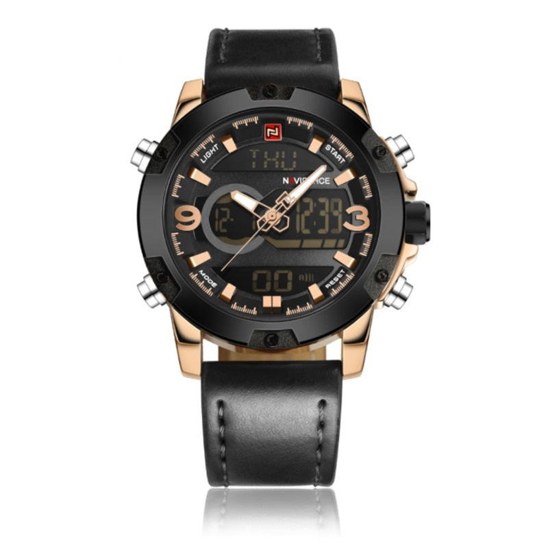 Tactical Leather Digital Watch