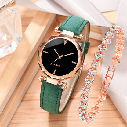 Classic Quartz Watch & Bracelet