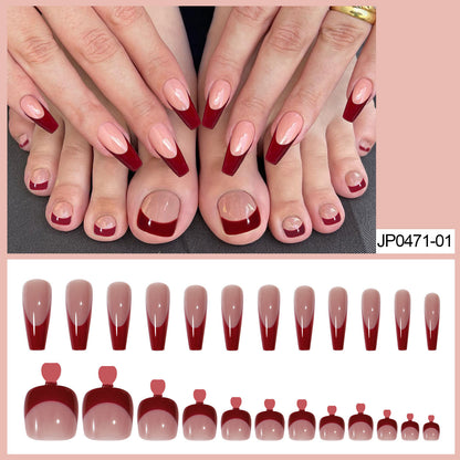 Bright Red Nail Glam Set