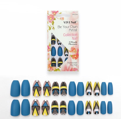 Pointed Matte Color Nails