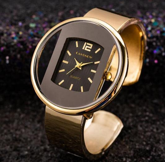 Elegant Gold-Silver Quartz Watch
