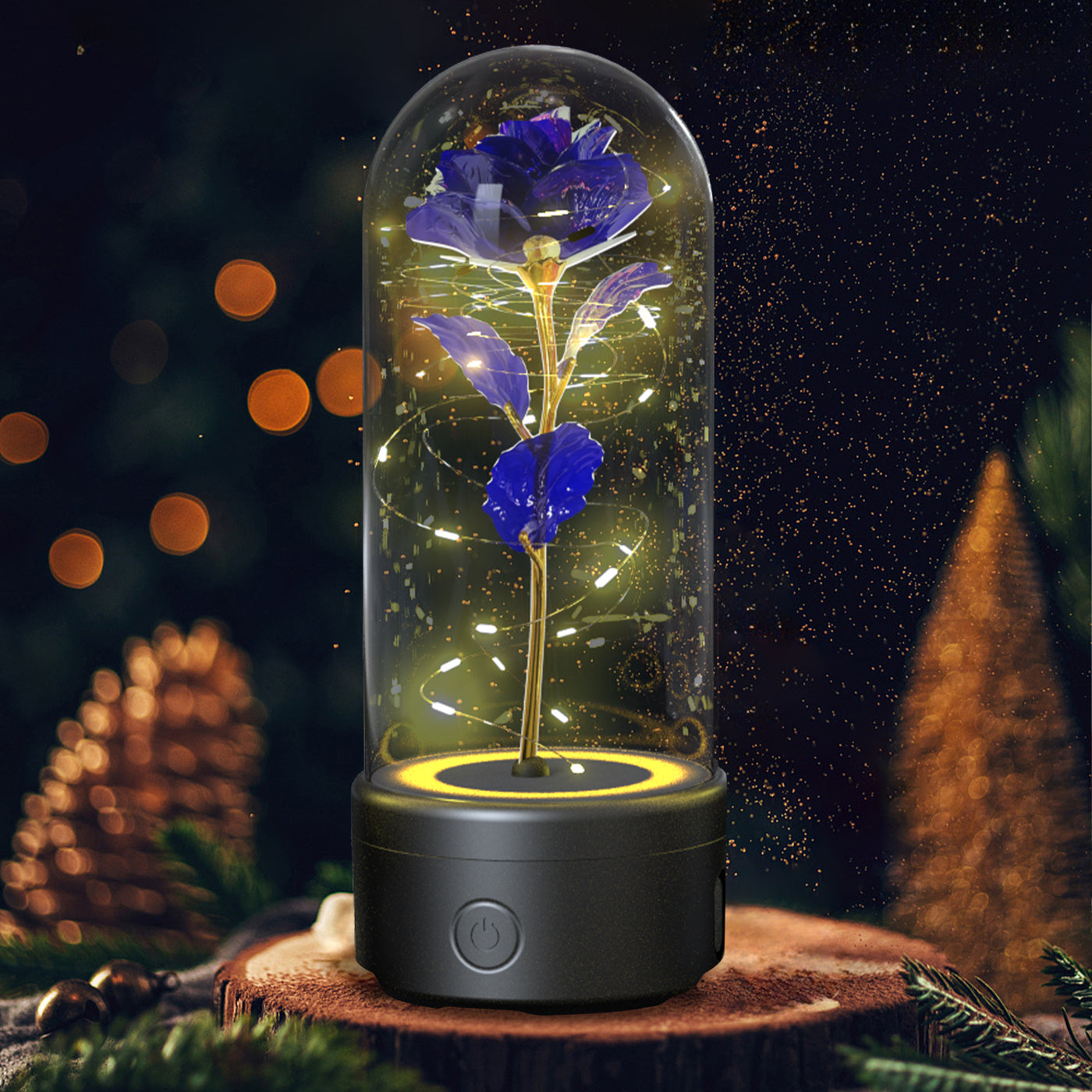 Rose LED Lamp & Bluetooth Speaker