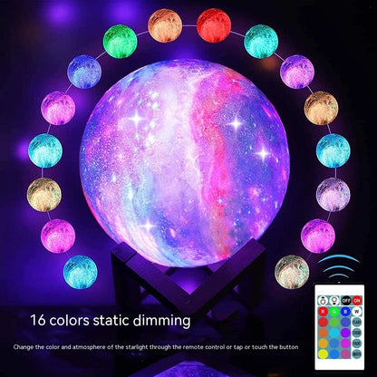 Galaxy Moon Lamp: Colorful Serenity