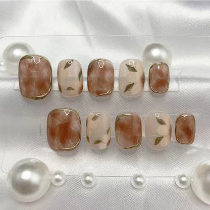 Handmade Camellia Nail Art