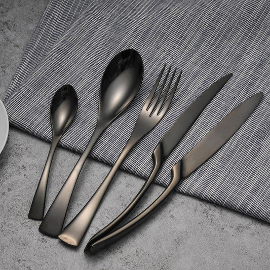 Black Stainless Cutlery Set