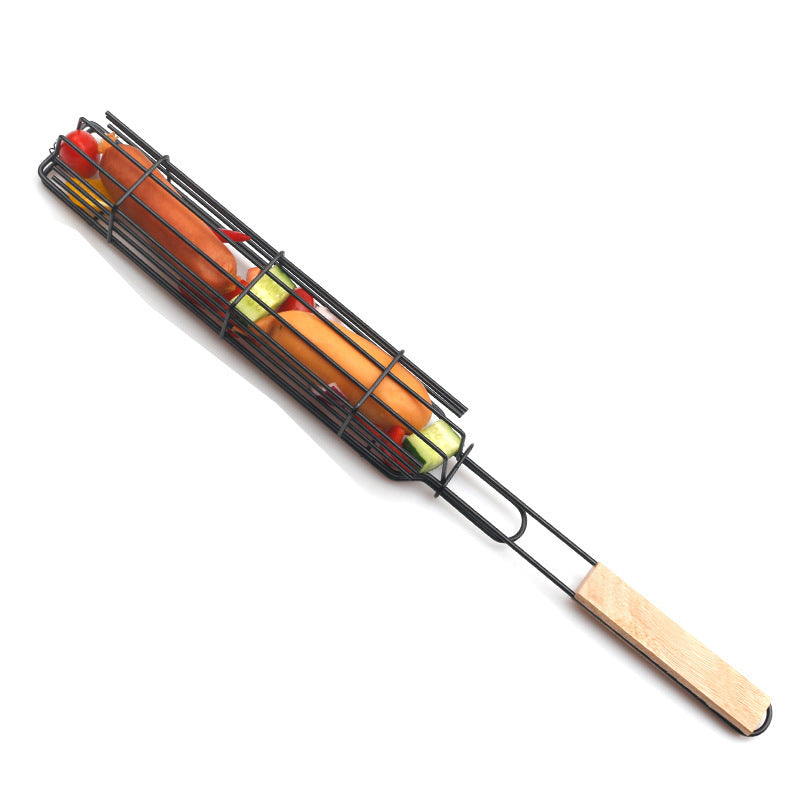 Wooden Handle Sausage Clip Rack