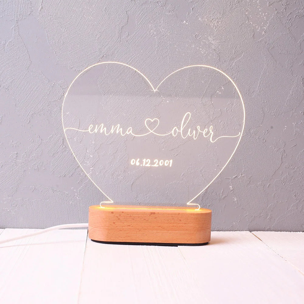 Personalized Romantic LED Night Light