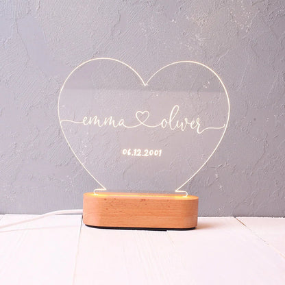 Personalized Romantic LED Night Light