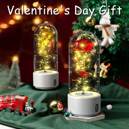 Rose LED Lamp & Bluetooth Speaker