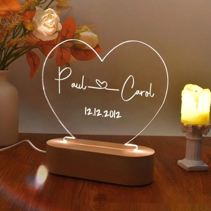 Personalized Romantic LED Night Light