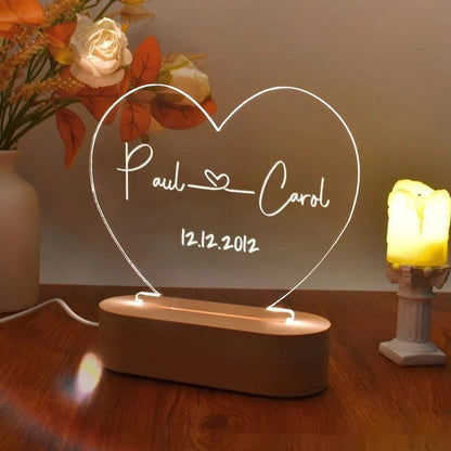 Personalized Romantic LED Night Light
