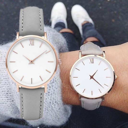 Elegant Quartz Leather Watch