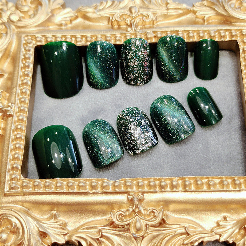 Emerald Diamond Nail Art