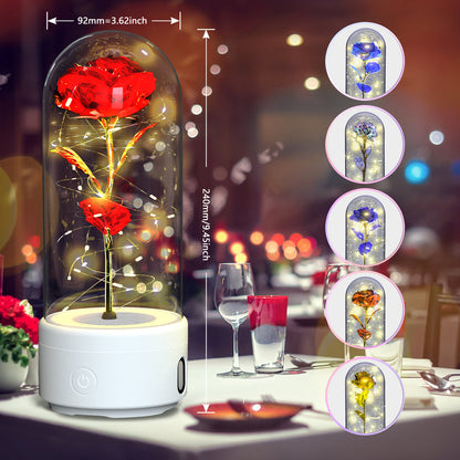 Rose LED Lamp & Bluetooth Speaker