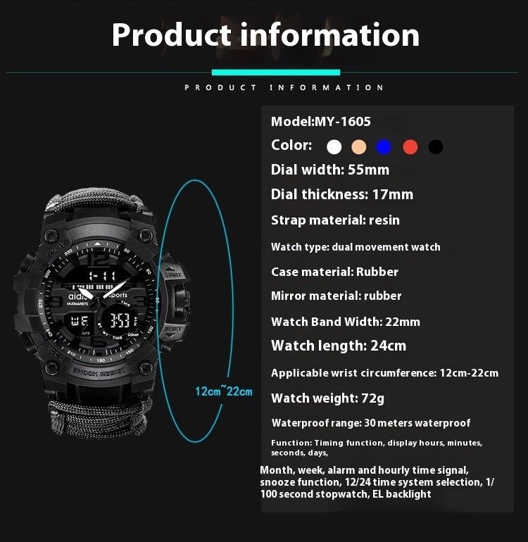 Tactical Survival Multifunction Watch
