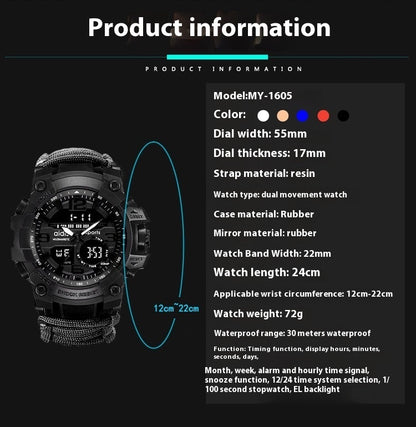 Tactical Survival Multifunction Watch