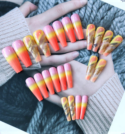 Glam Ballerina Long Nail Patches