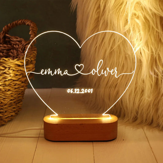 Personalized Romantic LED Night Light