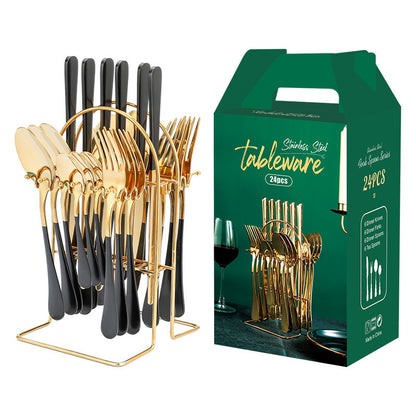 Elegant Gold Stainless Cutlery Set