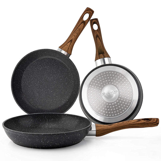 Nonstick 3-Piece Frying Pan Set