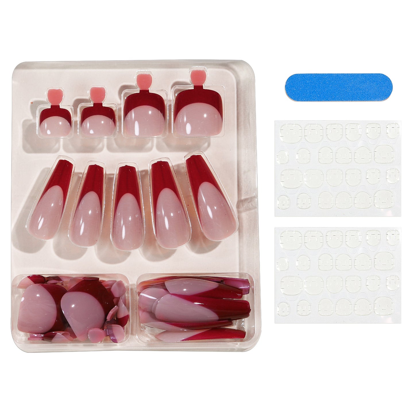 Bright Red Nail Glam Set