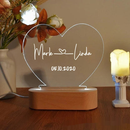 Personalized Romantic LED Night Light