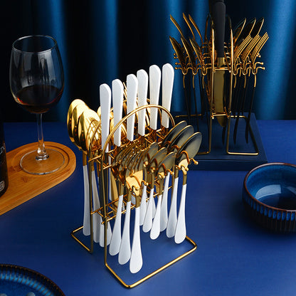 Elegant Gold Stainless Cutlery Set