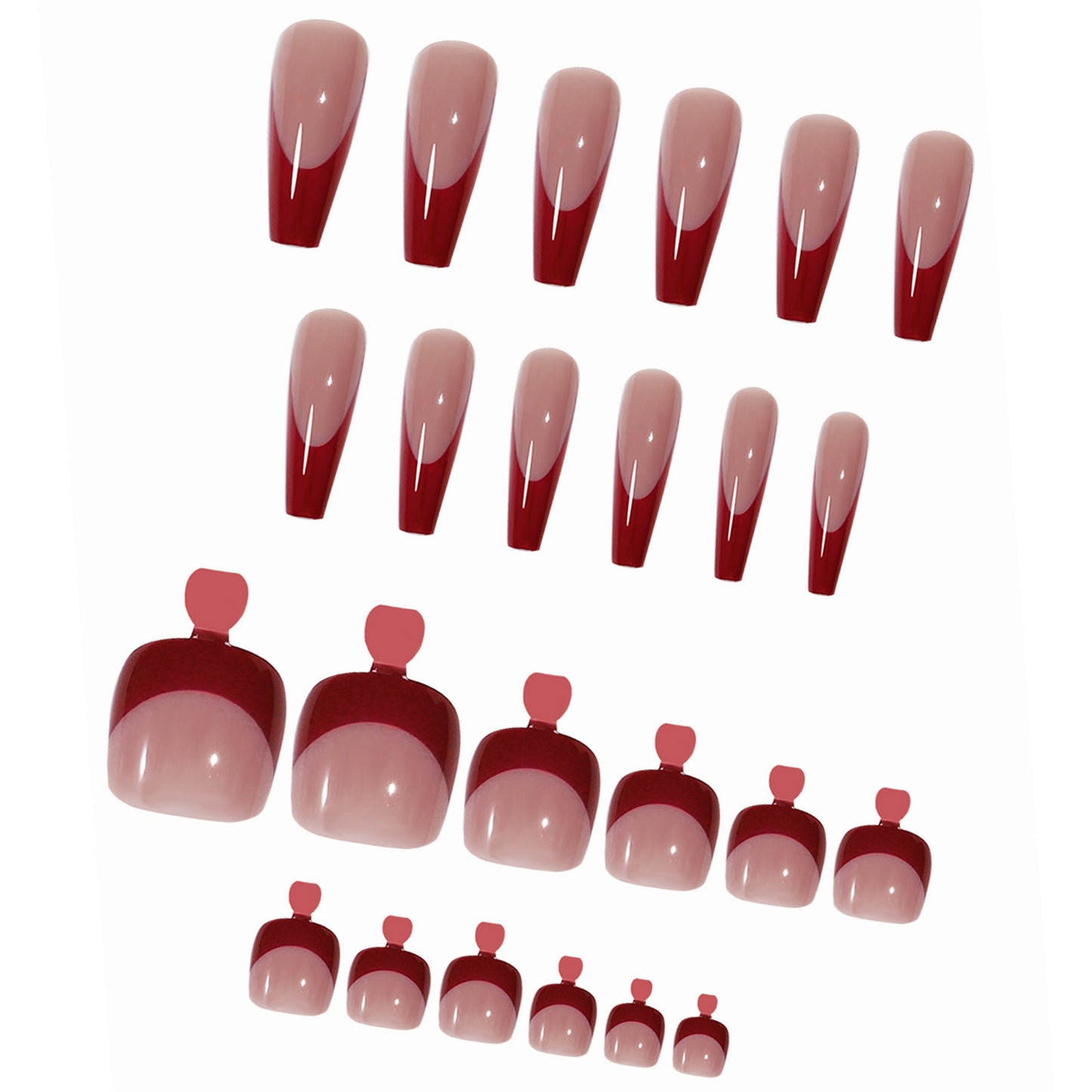Bright Red Nail Glam Set