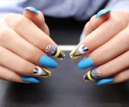 Pointed Matte Color Nails