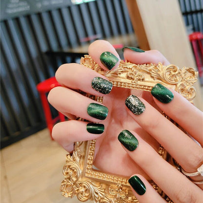 Emerald Diamond Nail Art