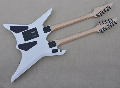 Dual Neck White - 12+6 Electric Guitar