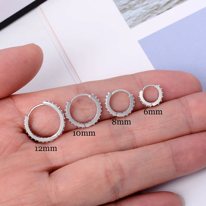 Rainbow Zircon Hoop Earrings
